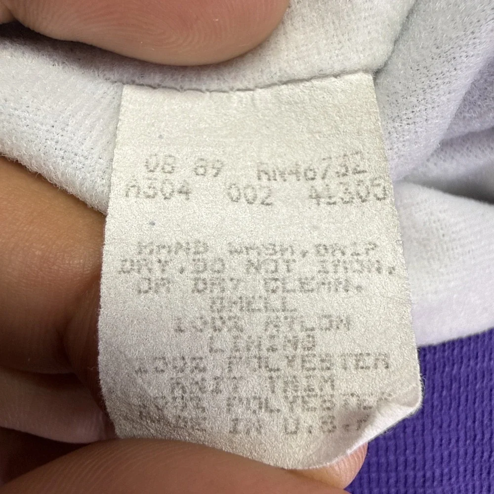 Vintage Utah Jazz NBA Chalk Line Satin Jacket Youth 14/15 Purple Made‎ In USA